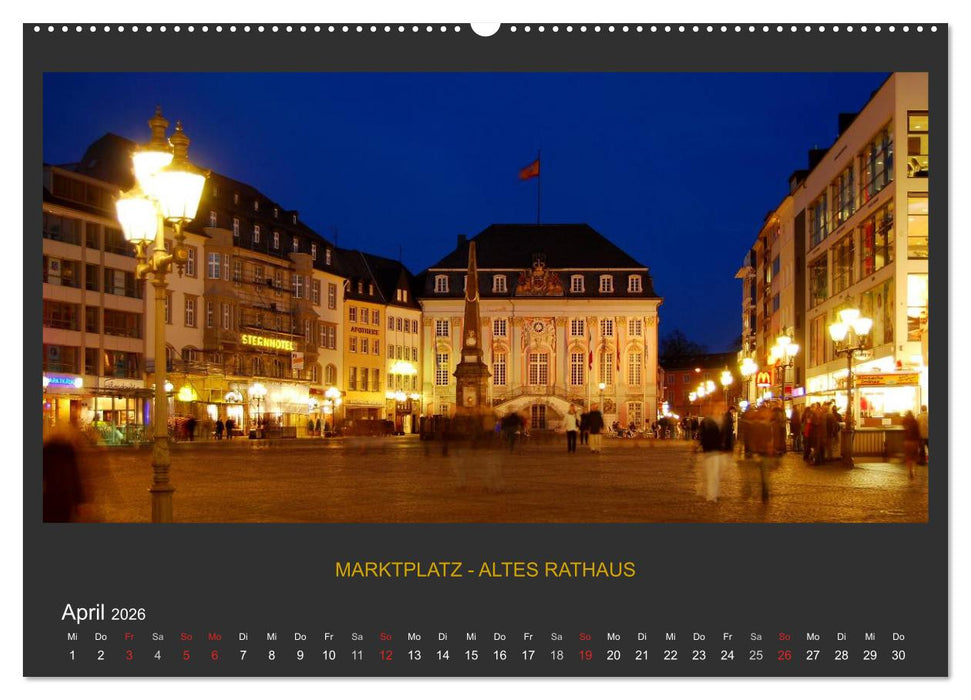 BONNER NACHTFARBEN (CALVENDO Premium Wandkalender 2026)