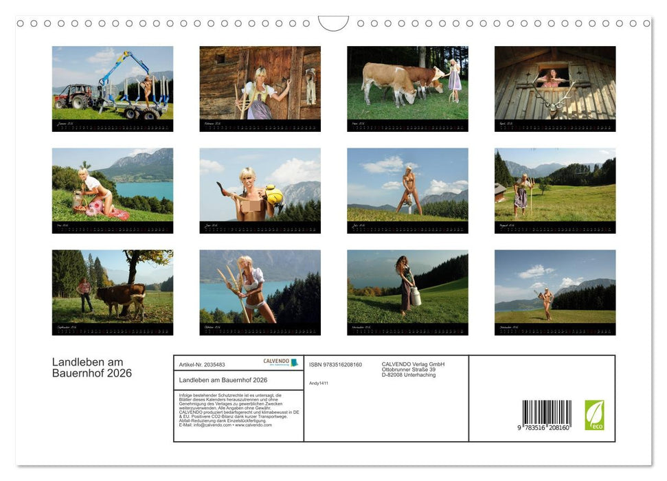 Landleben am Bauernhof 2026 (CALVENDO Wandkalender 2026)
