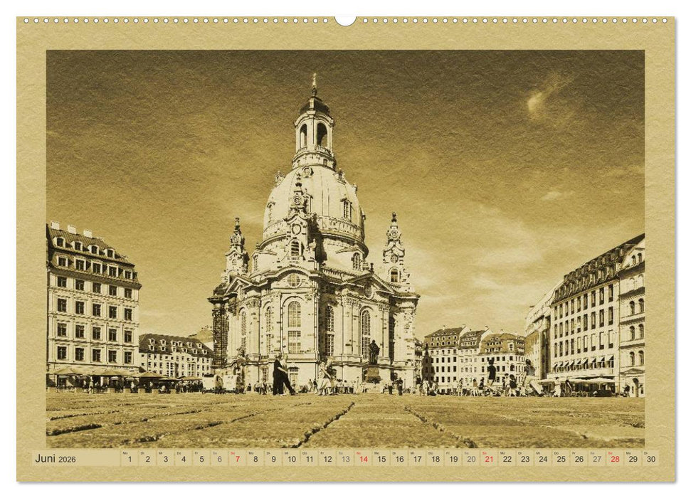 Dresden - Ein Kalender im Zeitungsstil (CALVENDO Wandkalender 2026)