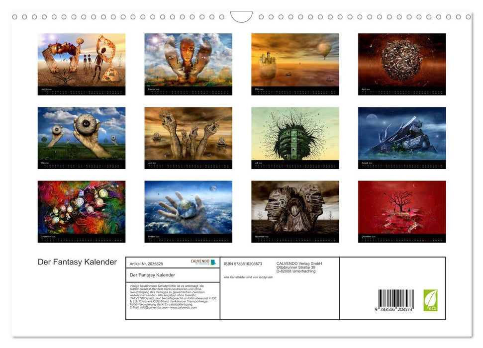 Der Fantasy Kalender (CALVENDO Wandkalender 2026)