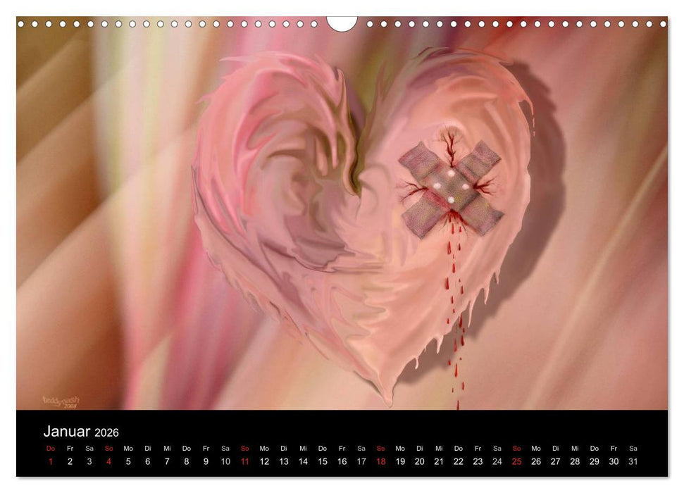 Der Herz Kalender (CALVENDO Wandkalender 2026)