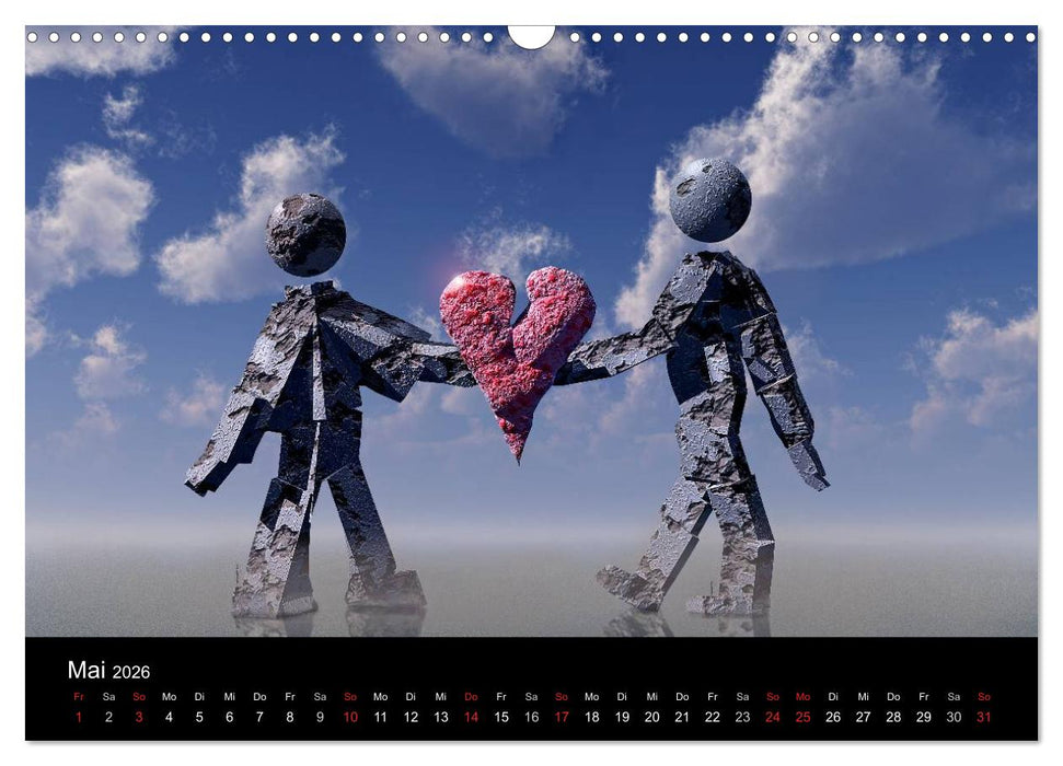 Der Herz Kalender (CALVENDO Wandkalender 2026)