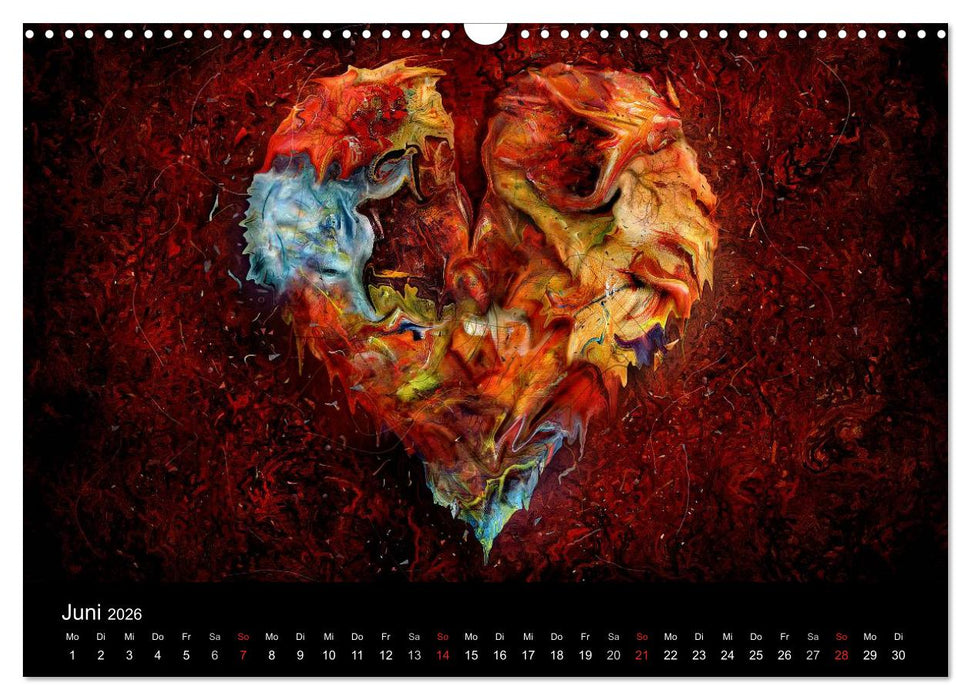 Der Herz Kalender (CALVENDO Wandkalender 2026)