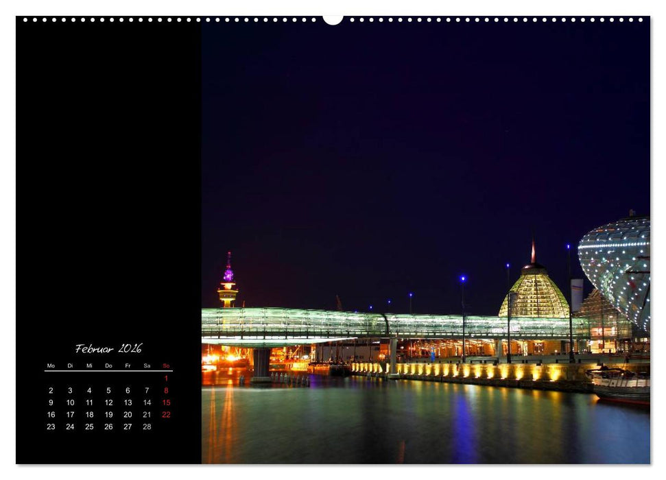 Bremerhaven Nights (CALVENDO Premium Wandkalender 2026)