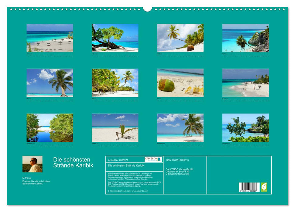 Die schönsten Strände Karibik (CALVENDO Wandkalender 2026)