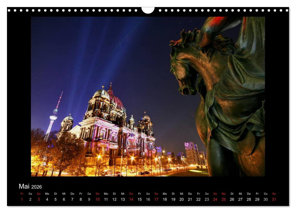 Berlin bei Nacht 2026 (CALVENDO Wandkalender 2026)