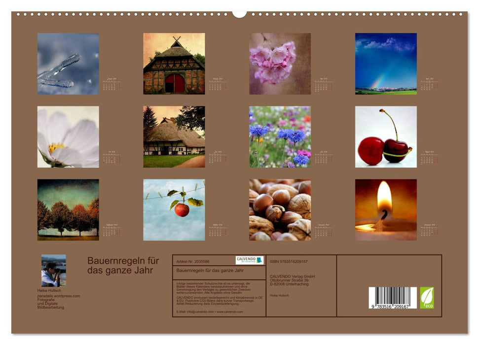 Bauernregeln für das ganze Jahr (CALVENDO Premium Wandkalender 2026)