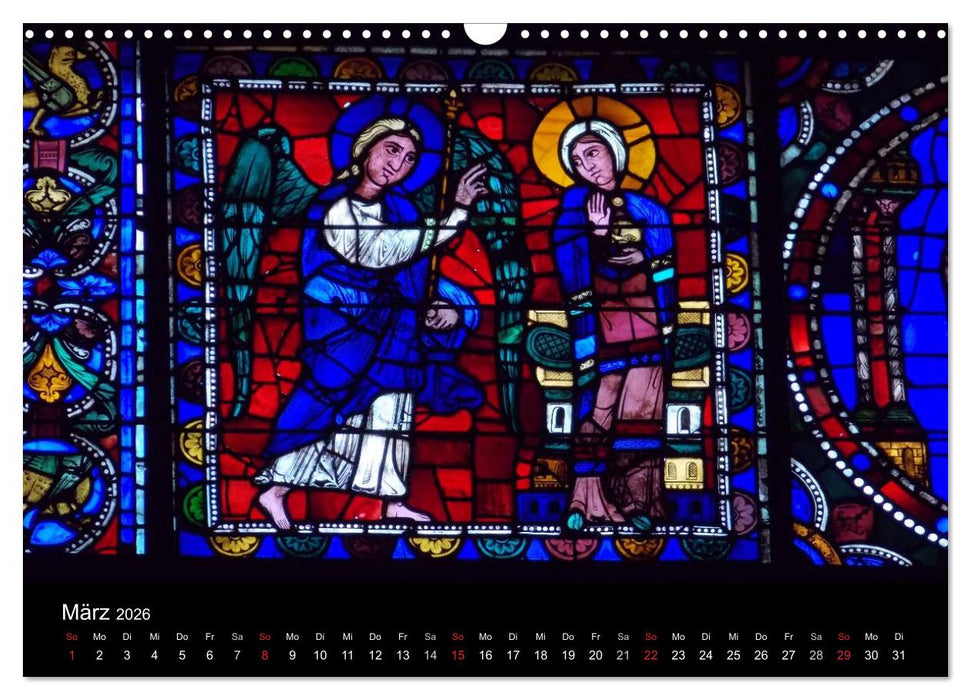 Bilder aus Licht - Notre Dame de Chartres (CALVENDO Wandkalender 2026)