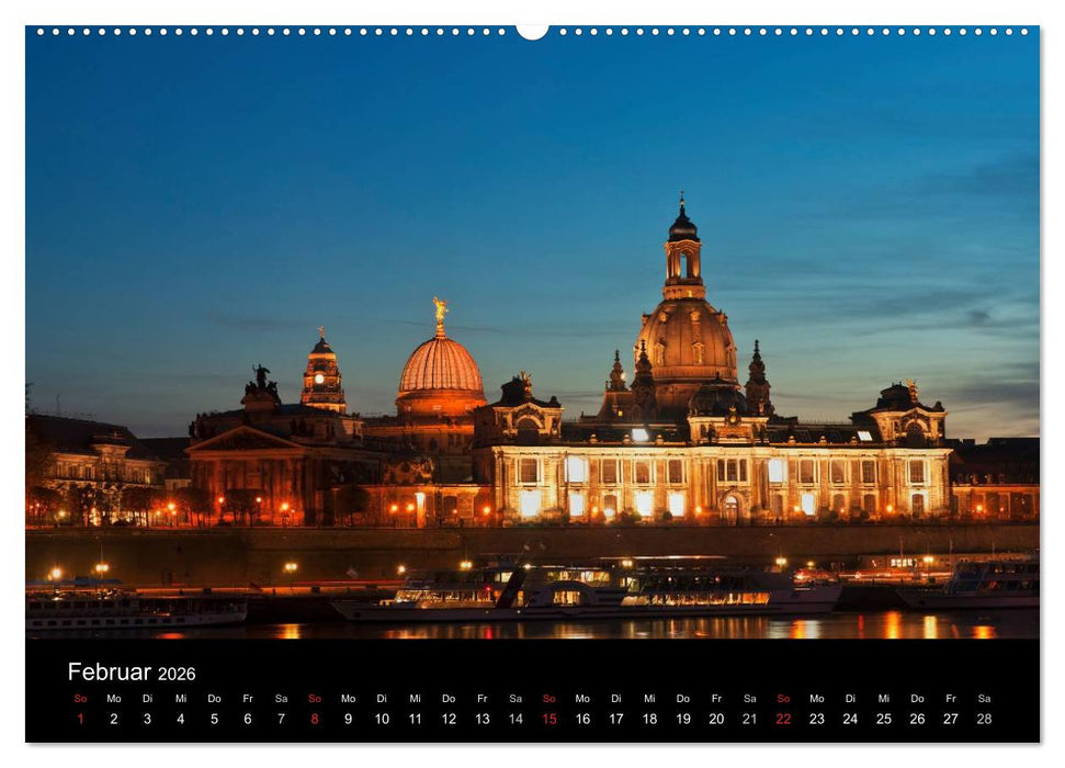 Dresden, das Florenz an der Elbe (CALVENDO Wandkalender 2026)