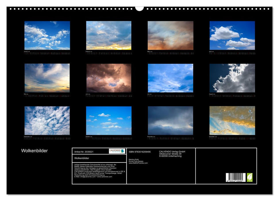 Wolkenbilder (CALVENDO Wandkalender 2026)