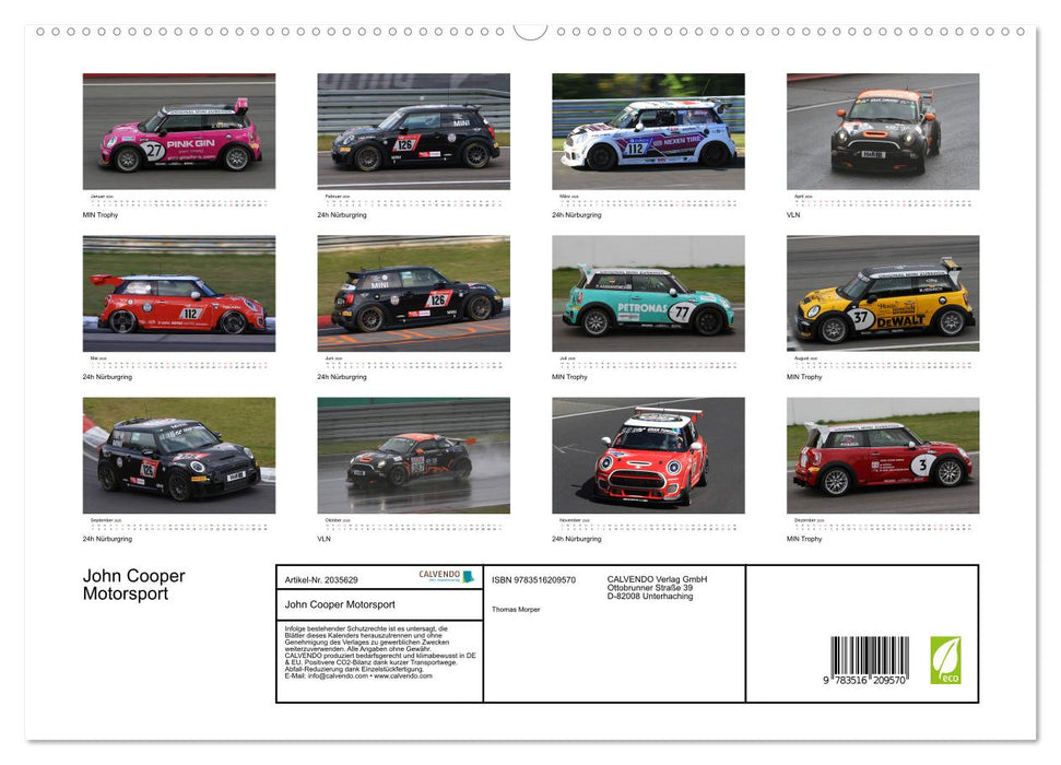 John Cooper Motorsport (CALVENDO Premium Wandkalender 2026)