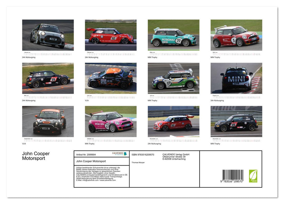 John Cooper Motorsport (CALVENDO Premium Wandkalender 2026)