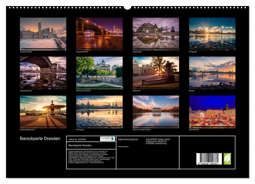 Barockperle Dresden (CALVENDO Premium Wandkalender 2026)