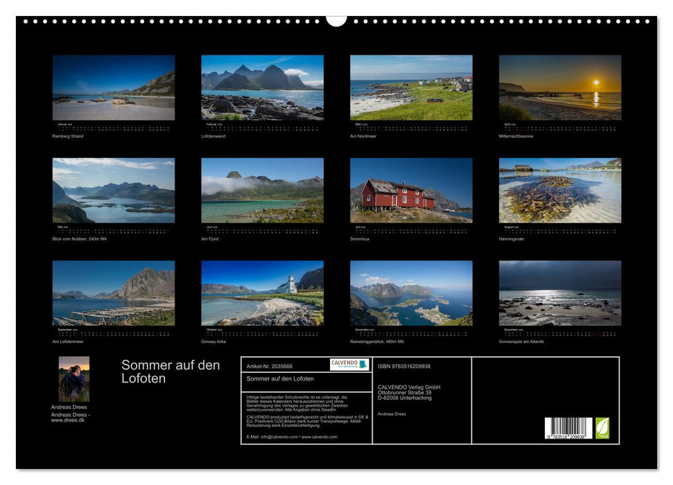 Sommer auf den Lofoten (CALVENDO Wandkalender 2026)