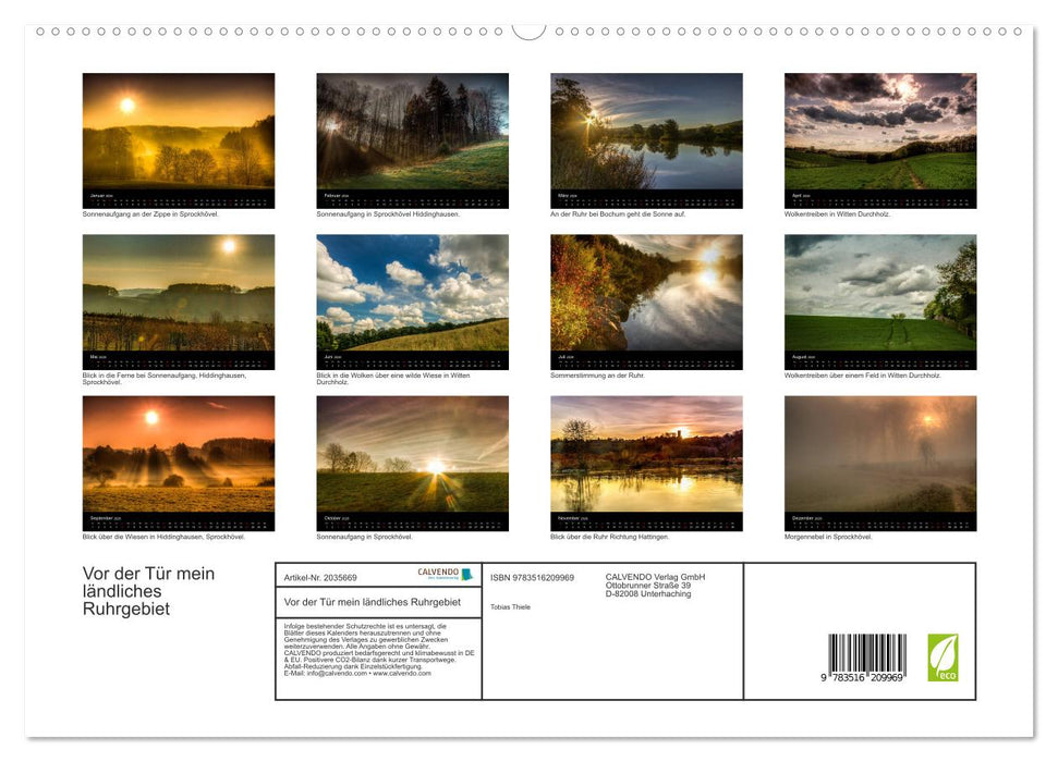 Vor der Tür mein ländliches Ruhrgebiet (CALVENDO Premium Wandkalender 2026)