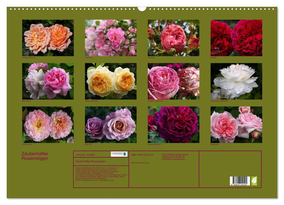 Zauberhafter Rosenreigen (CALVENDO Wandkalender 2026)
