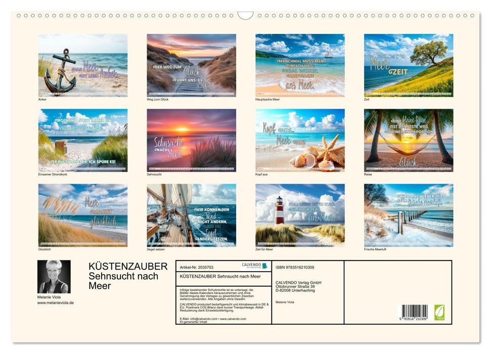 KÜSTENZAUBER Sehnsucht nach Meer (CALVENDO Wandkalender 2026)