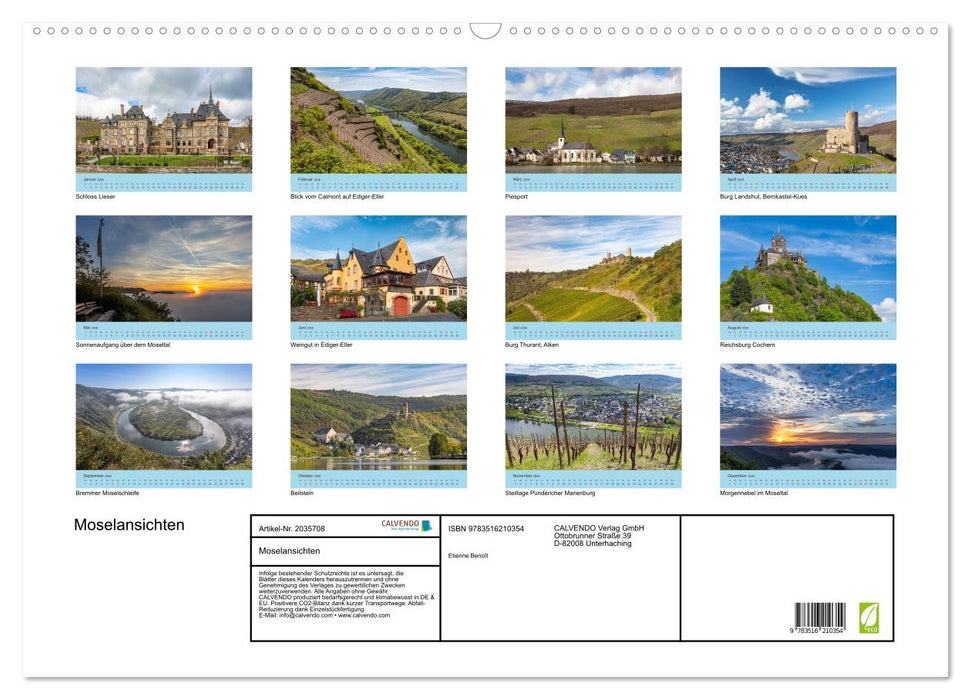Moselansichten (CALVENDO Wandkalender 2026)