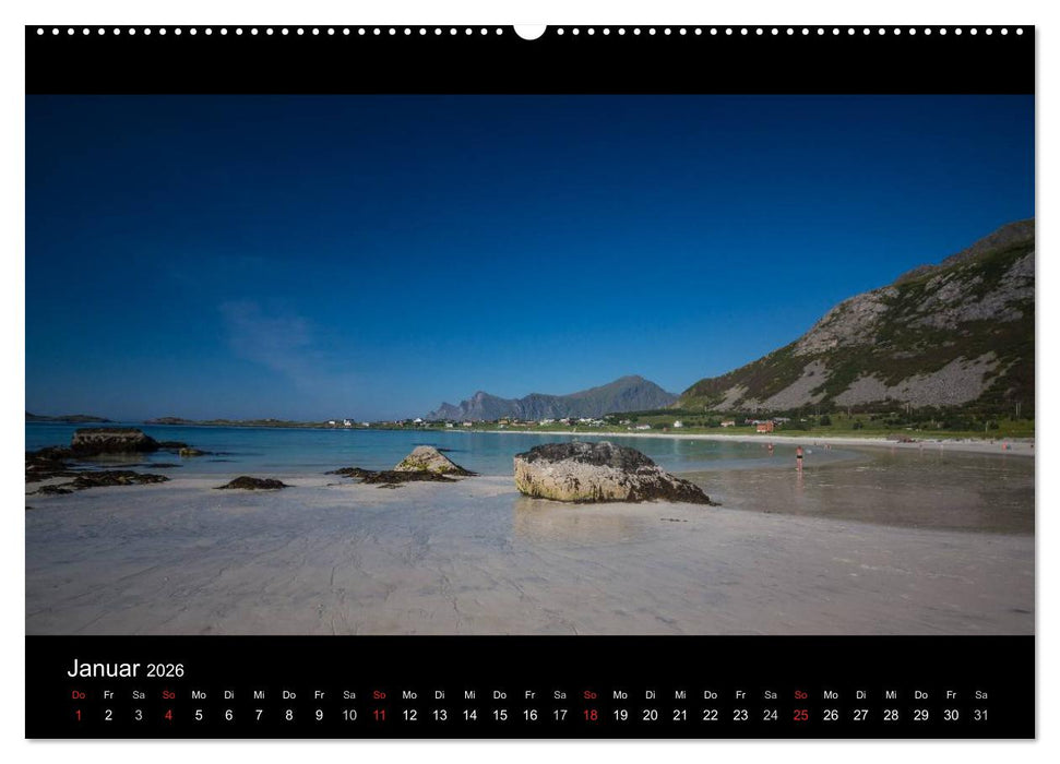 Sommer auf den Lofoten (CALVENDO Premium Wandkalender 2026)