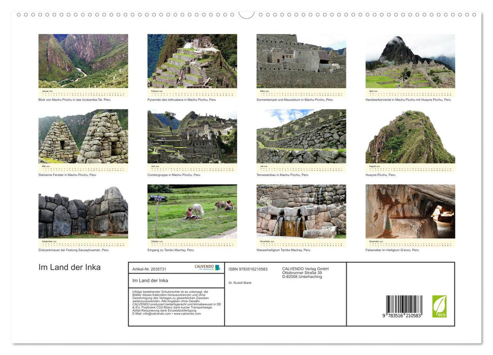Im Land der Inka (CALVENDO Premium Wandkalender 2026)