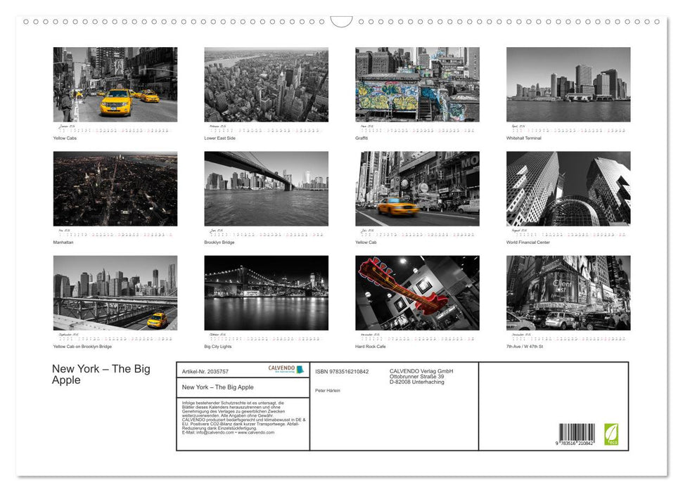 New York – The Big Apple (CALVENDO Wandkalender 2026)