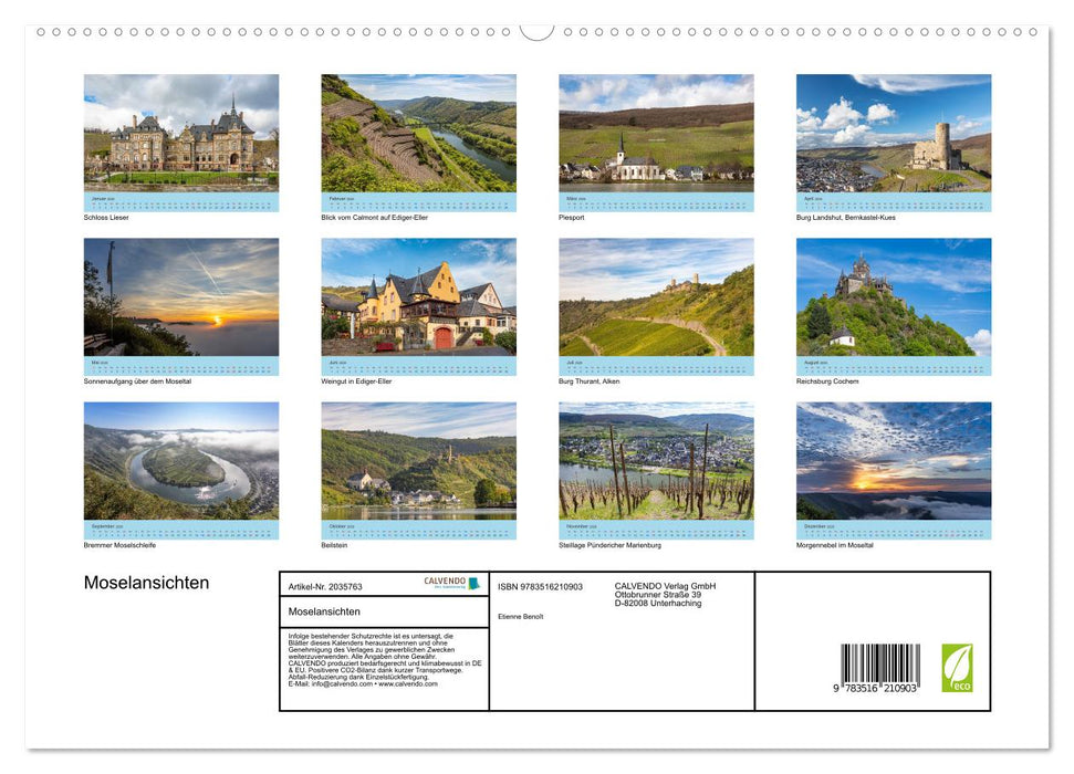 Moselansichten (CALVENDO Premium Wandkalender 2026)