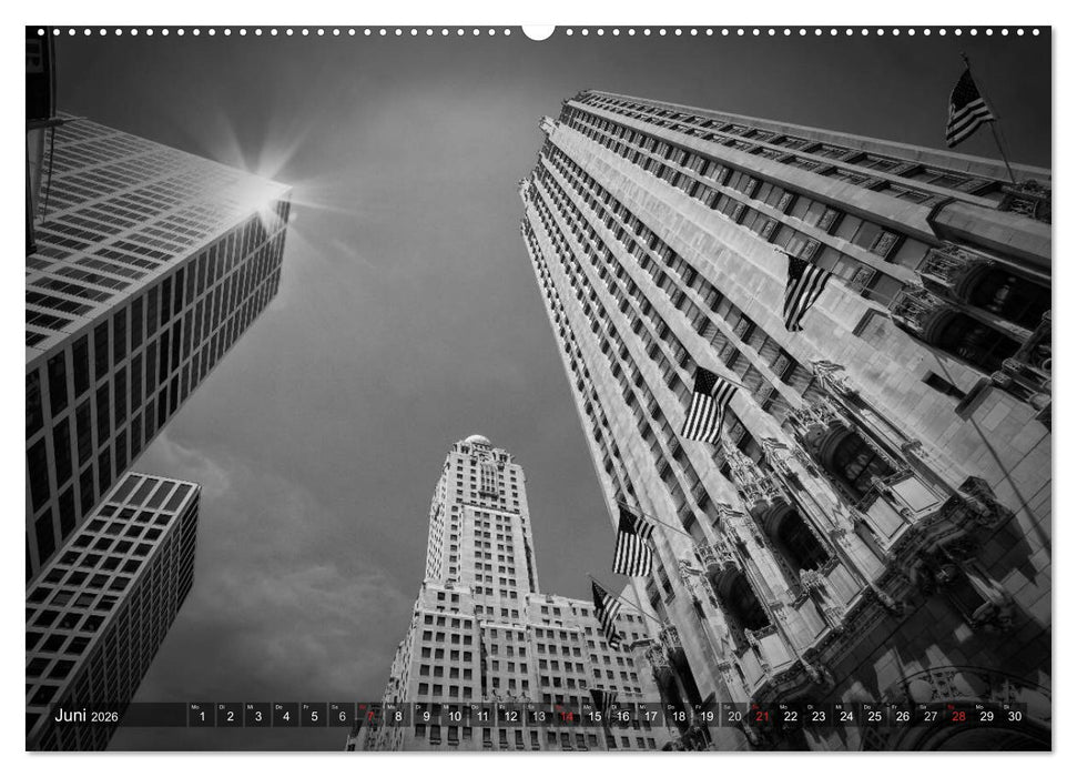 CHICAGO Monochrom (CALVENDO Wandkalender 2026)