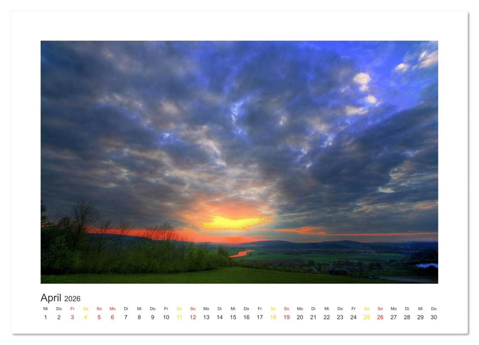 Weserbergland Impressionen (CALVENDO Wandkalender 2026)