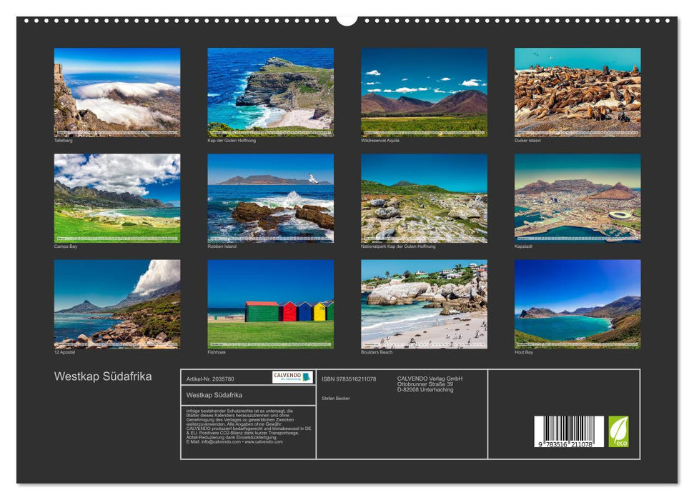 Westkap Südafrika (CALVENDO Premium Wandkalender 2026)