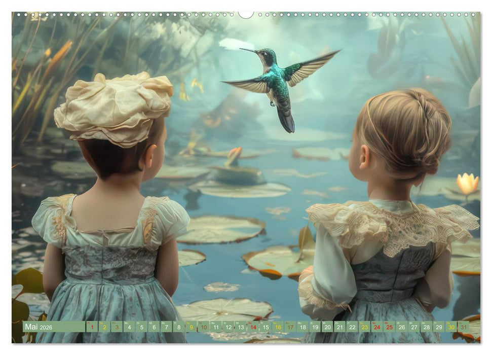 Kolibris - Zauberhafte Fantasiewerke (CALVENDO Premium Wandkalender 2026)