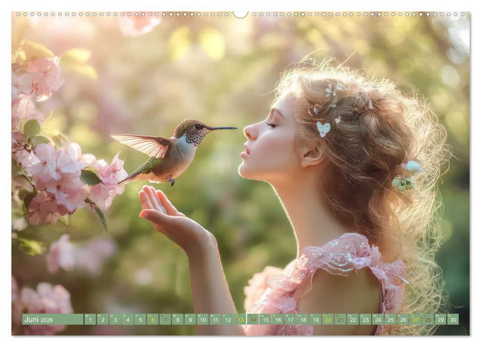 Kolibris - Zauberhafte Fantasiewerke (CALVENDO Premium Wandkalender 2026)