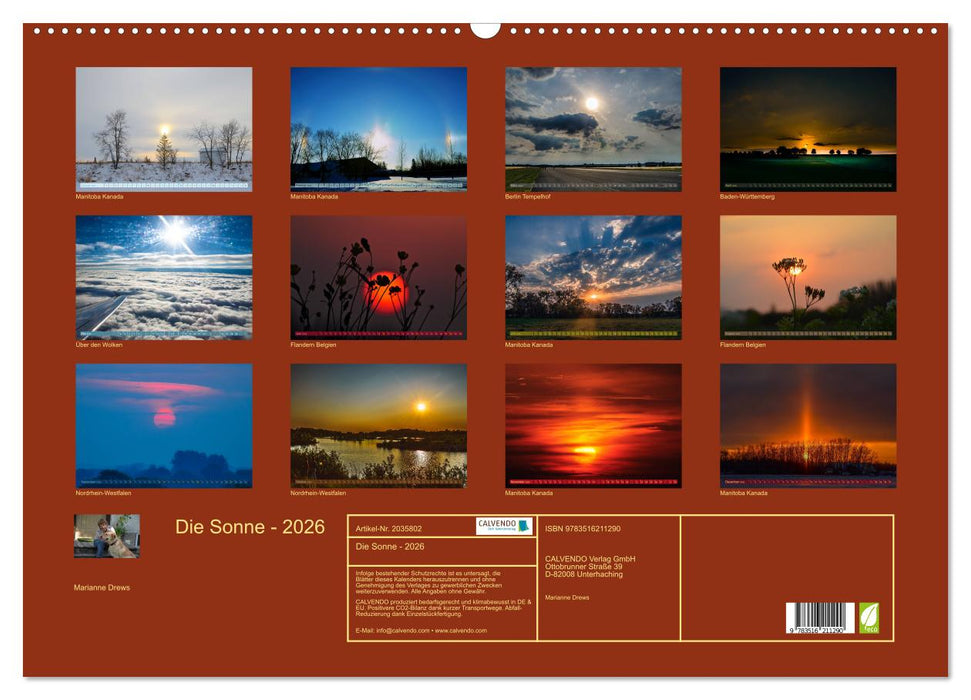 Die Sonne - 2026 (CALVENDO Wandkalender 2026)