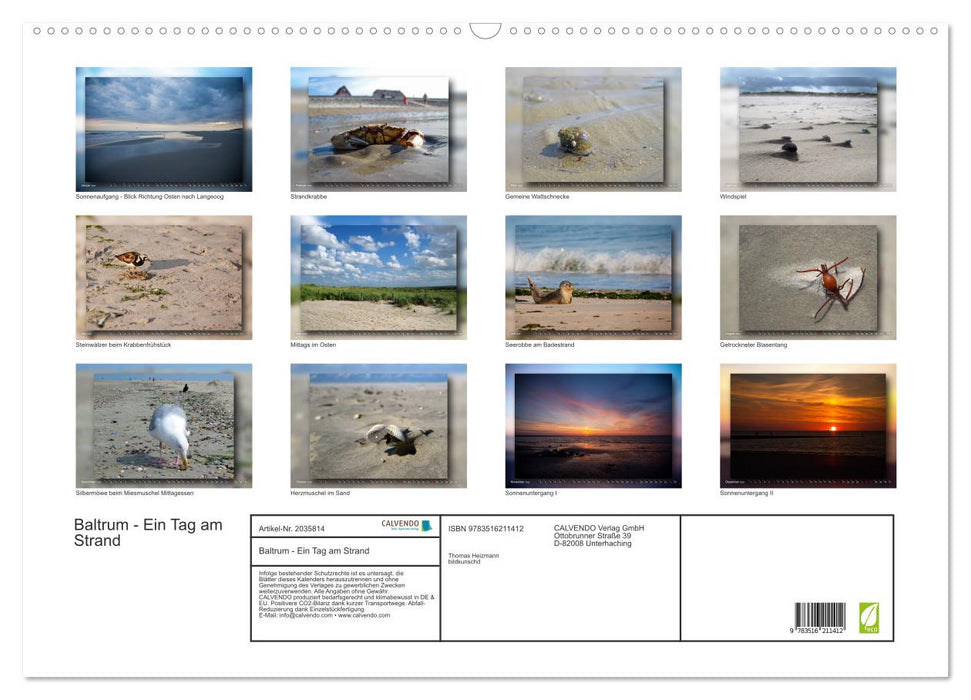 Baltrum - Ein Tag am Strand (CALVENDO Wandkalender 2026)