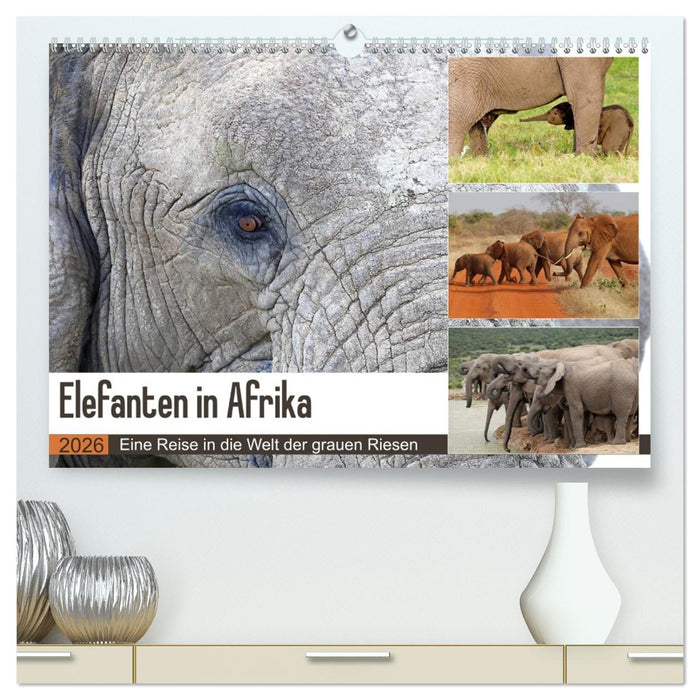 Elefanten in Afrika (CALVENDO Premium Wandkalender 2026)