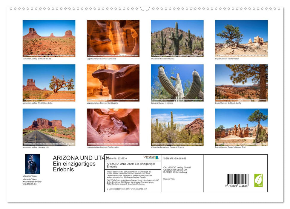 ARIZONA UND UTAH Ein einzigartiges Erlebnis (CALVENDO Premium Wandkalender 2026)
