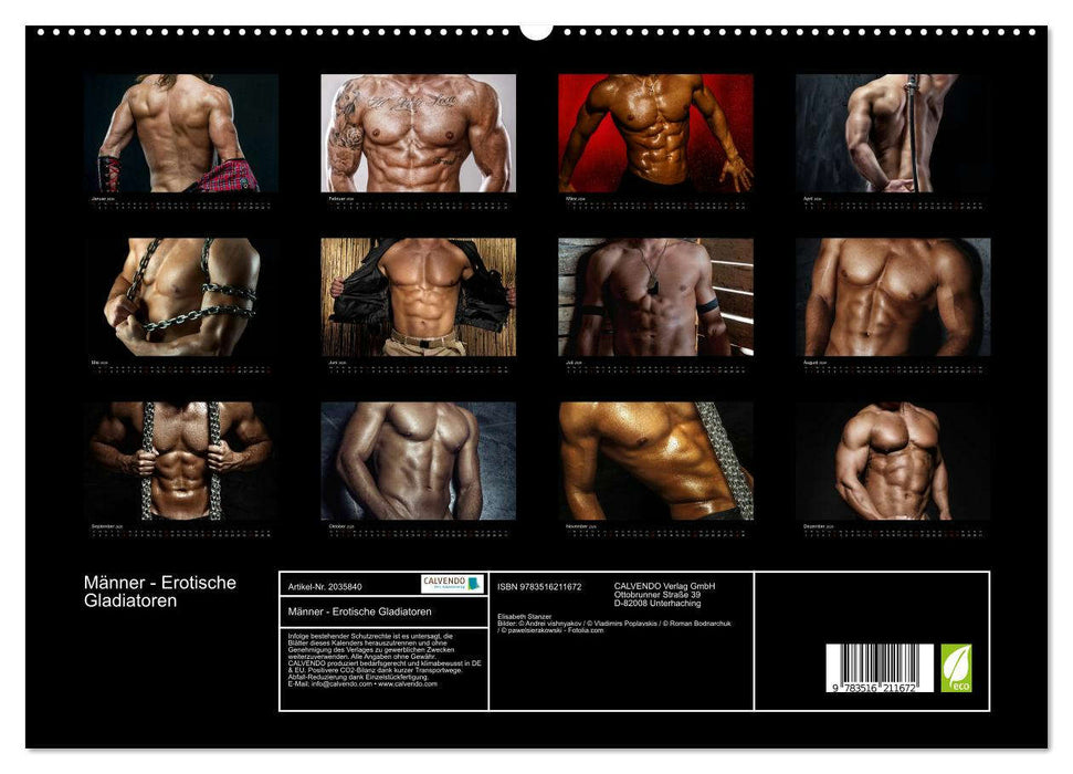 Männer - Erotische Gladiatoren (CALVENDO Premium Wandkalender 2026)