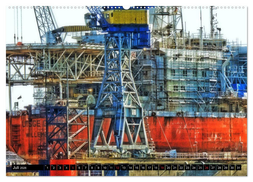 Faszination Hafen - Hamburg (CALVENDO Premium Wandkalender 2026)