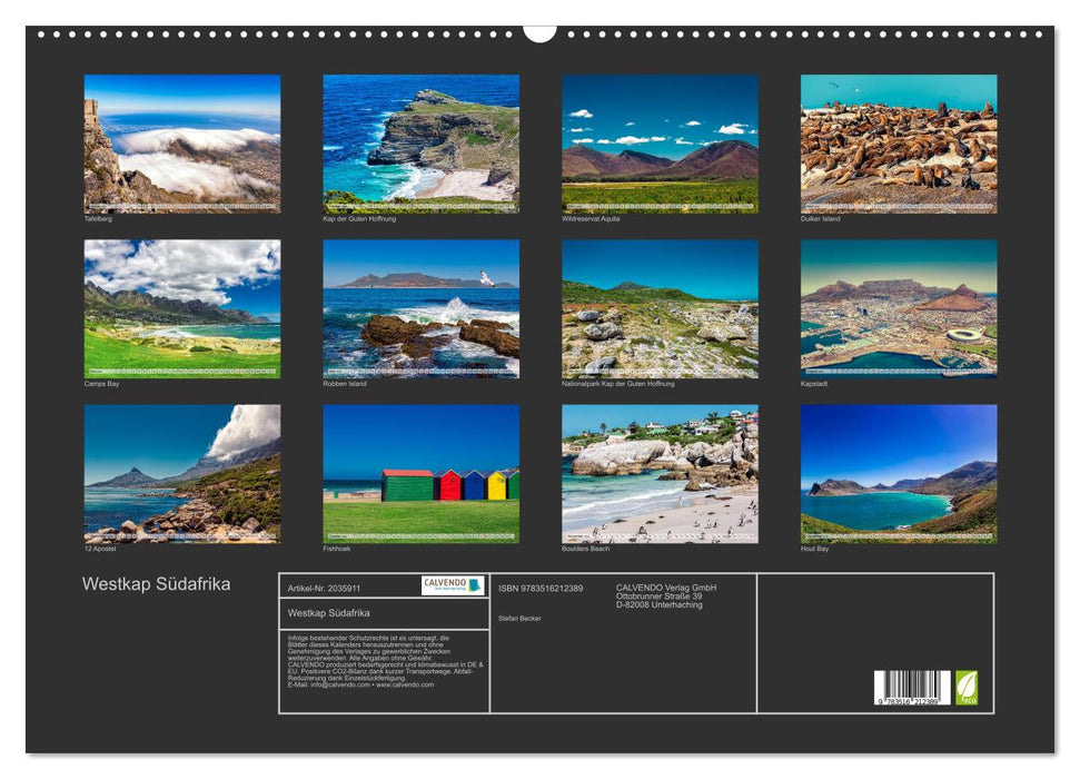 Westkap Südafrika (CALVENDO Wandkalender 2026)