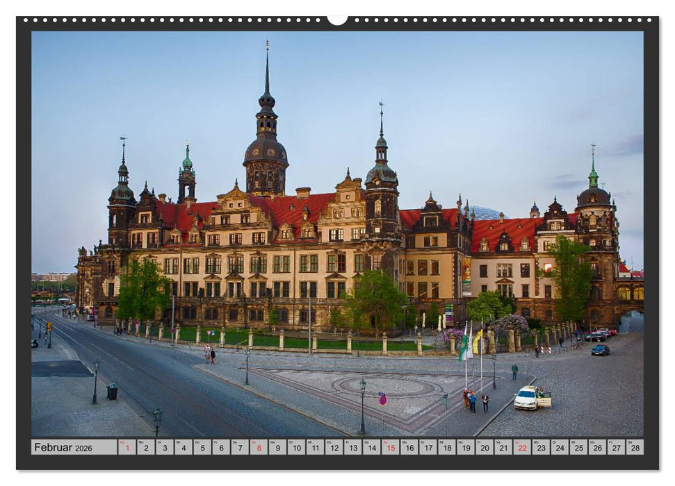Burgen und Schlösser um Dresden (CALVENDO Premium Wandkalender 2026)