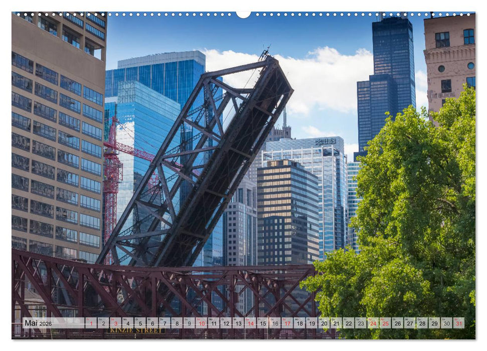 CHICAGO Stadtzentrum (CALVENDO Premium Wandkalender 2026)