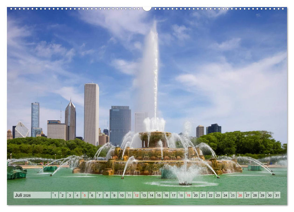 CHICAGO Stadtzentrum (CALVENDO Premium Wandkalender 2026)