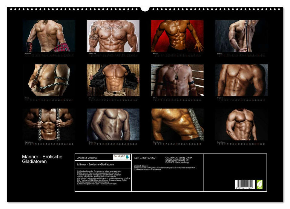 Männer - Erotische Gladiatoren (CALVENDO Wandkalender 2026)