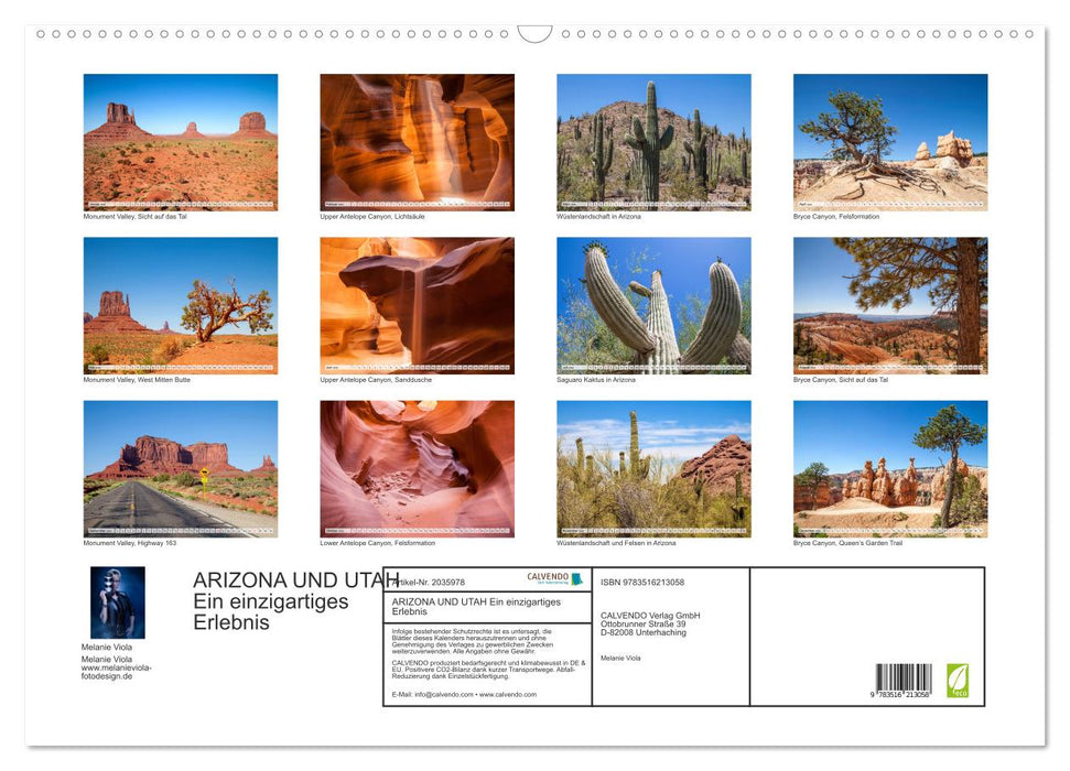 ARIZONA UND UTAH Ein einzigartiges Erlebnis (CALVENDO Wandkalender 2026)