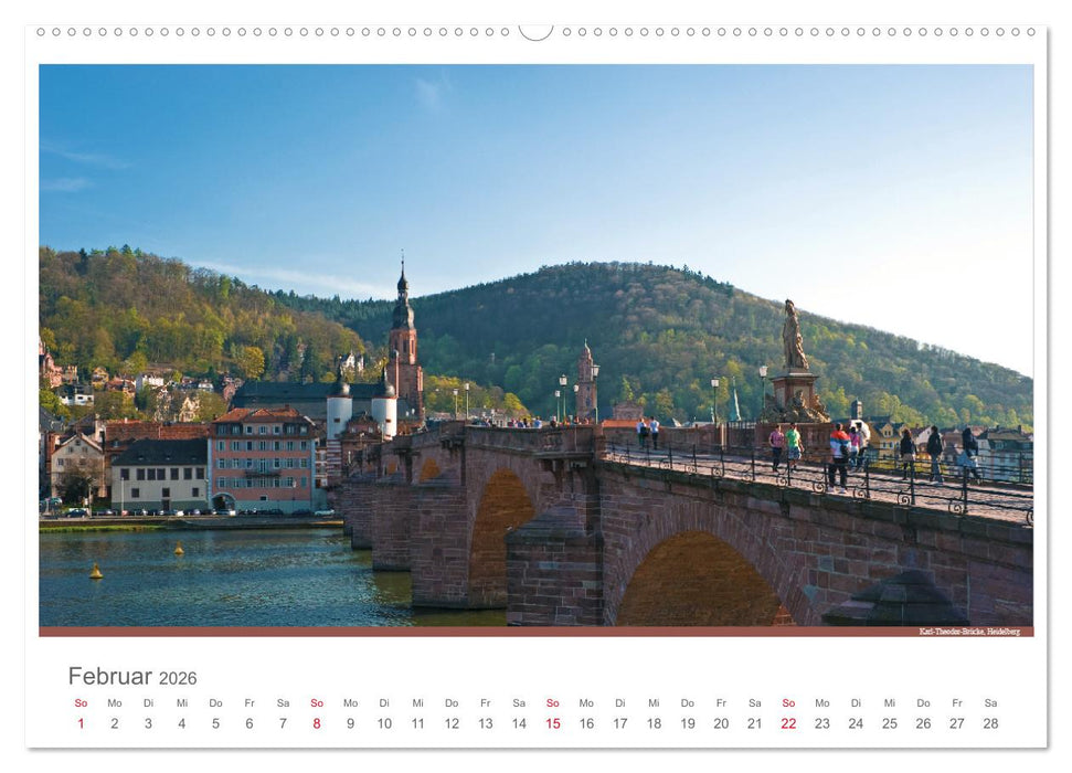 Der Neckar - Unterwegs in Deutschland (CALVENDO Wandkalender 2026)