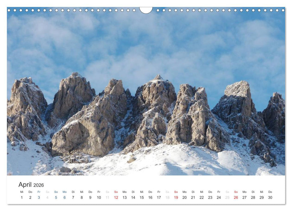 Bergwelten - Vom Voralpenland zu den Zentralalpen (CALVENDO Wandkalender 2026)