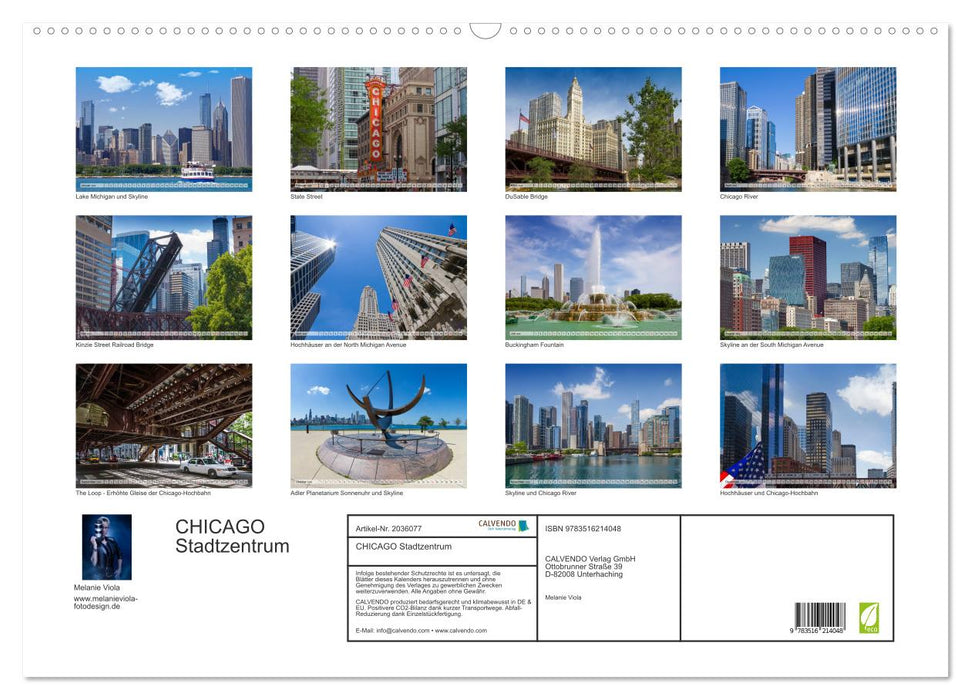 CHICAGO Stadtzentrum (CALVENDO Wandkalender 2026)
