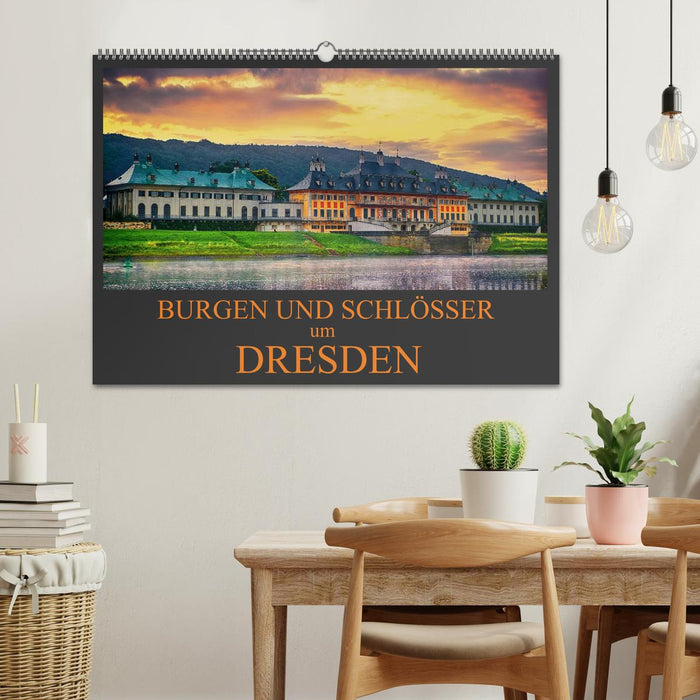 Burgen und Schlösser um Dresden (CALVENDO Wandkalender 2026)