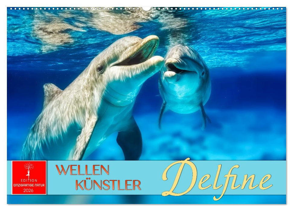 Delfine - Wellen Künstler (CALVENDO Wandkalender 2026)