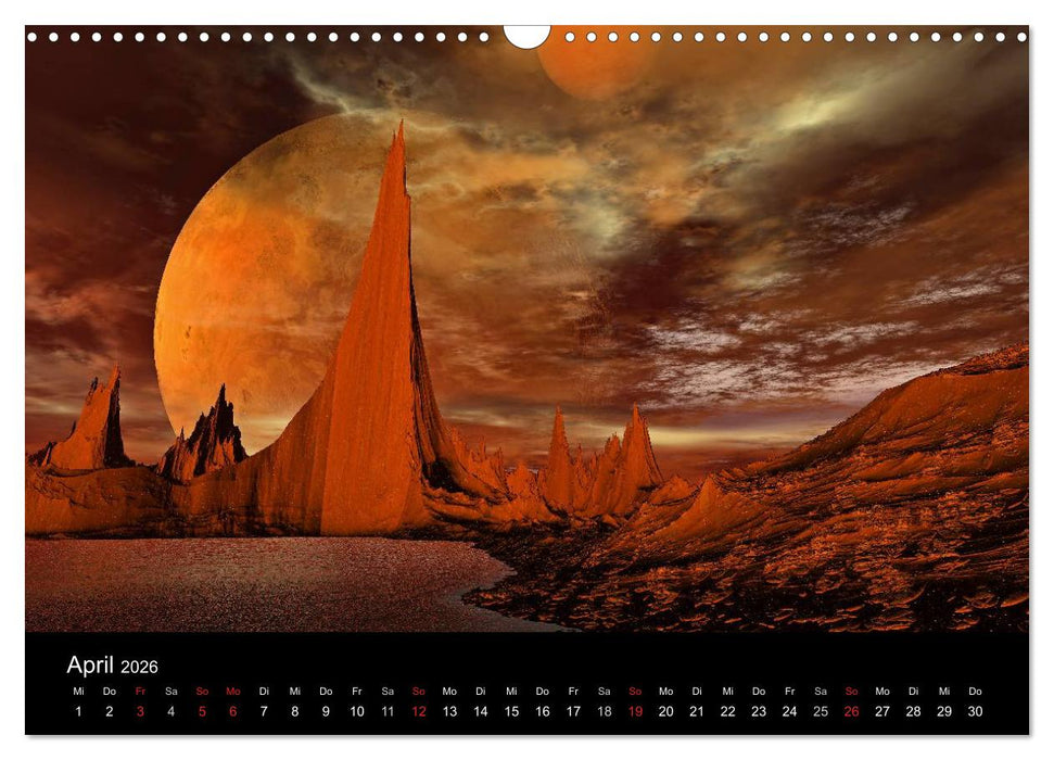Fantasie-Planeten (CALVENDO Wandkalender 2026)