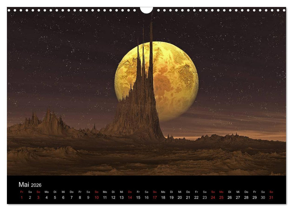 Fantasie-Planeten (CALVENDO Wandkalender 2026)
